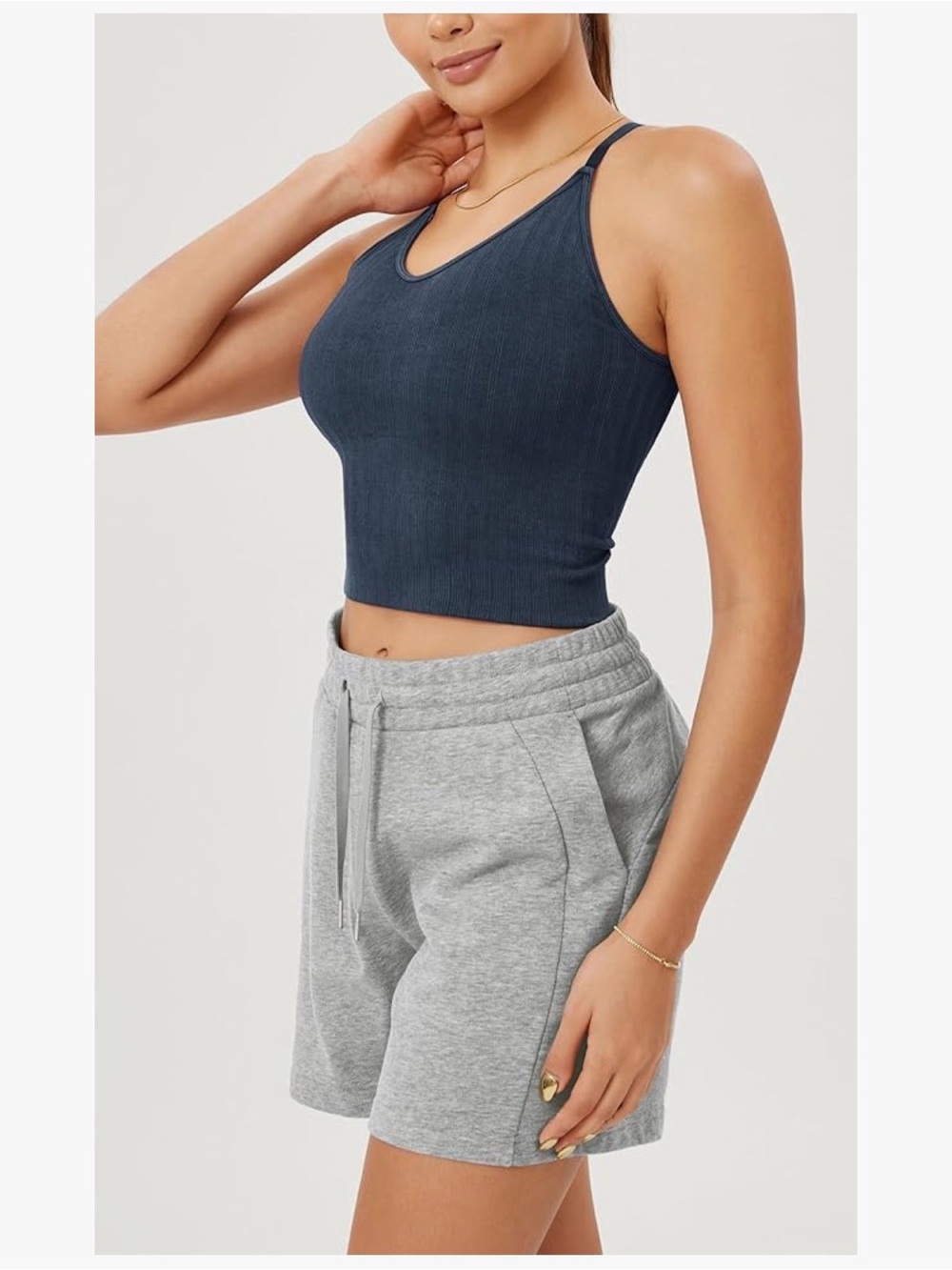 Ribbed Cropped Camisole Athletic Wear